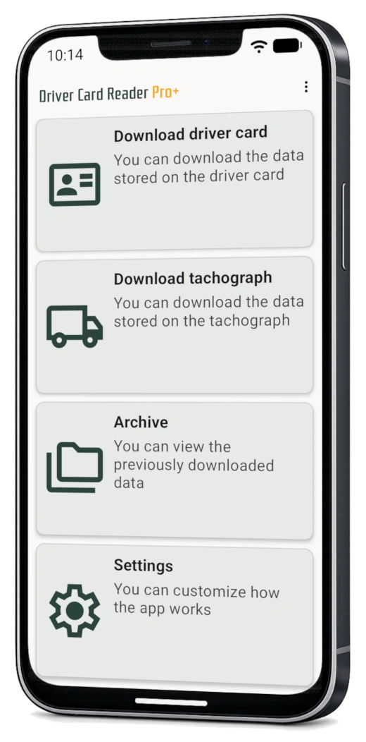 Read your driver card anytime, anywhere